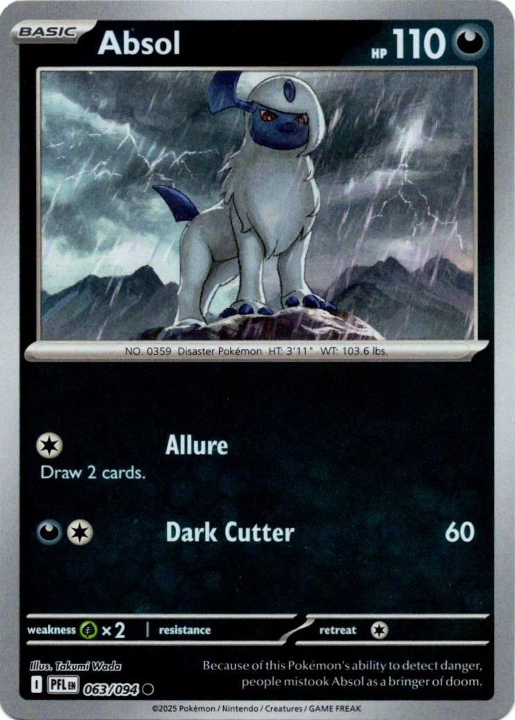 Absol [Reverse Holo] #63 (PFL)